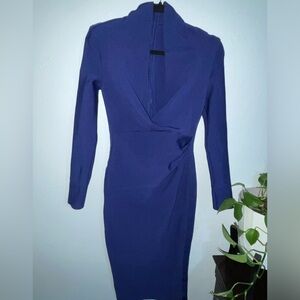 Royal Blue Professional Long Sleeve Dress